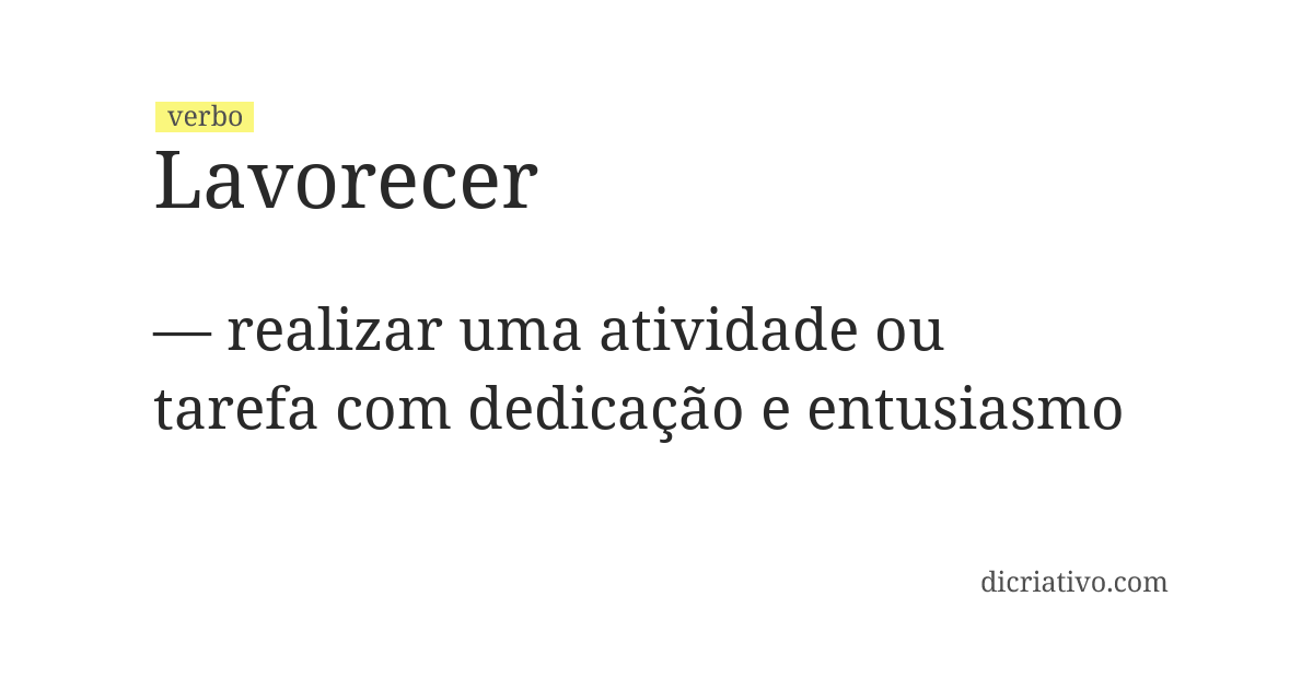 Significado de lavorecer