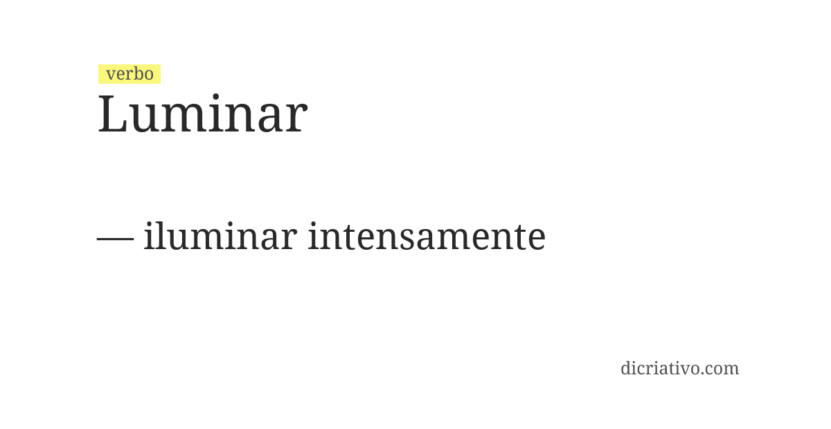 Significado de luminar