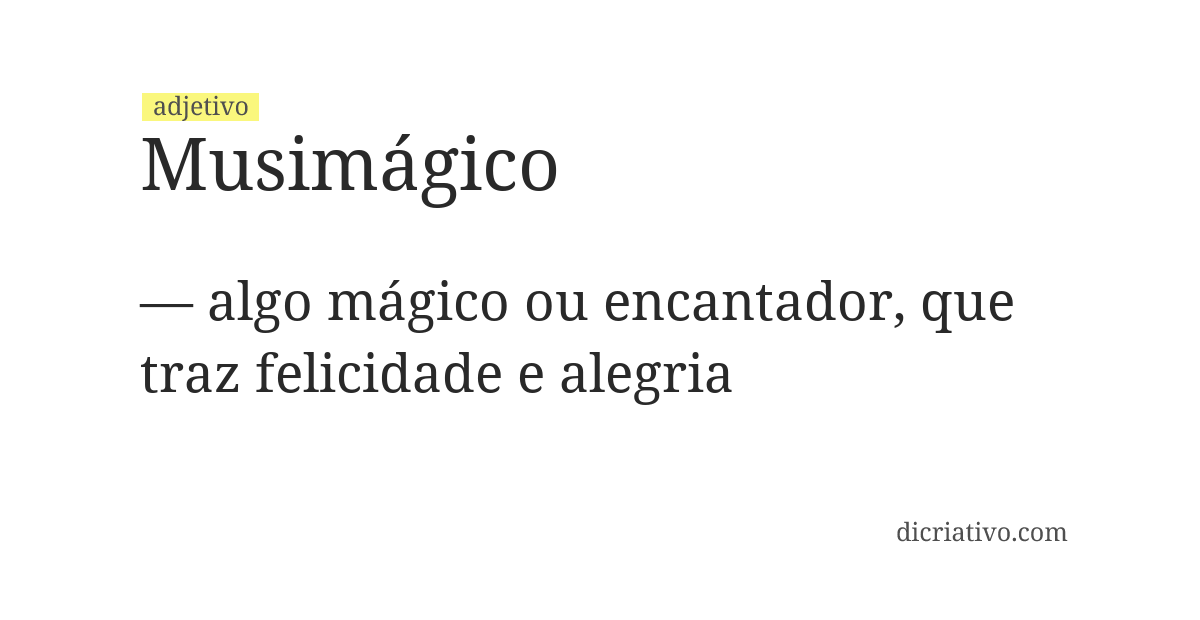 Significado de musimágico