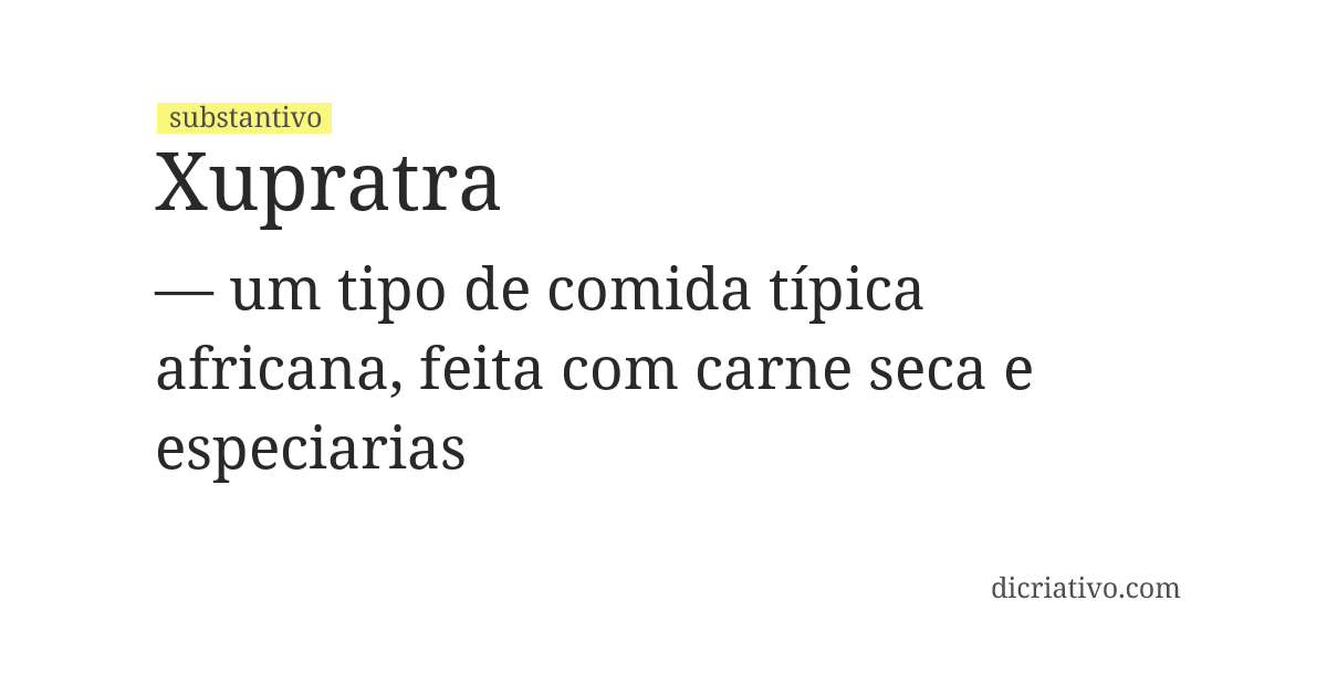 Significado de xupratra