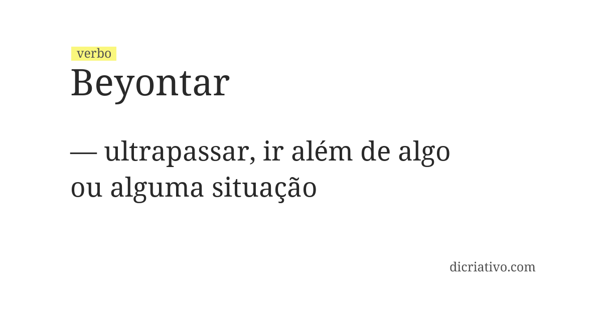 Significado de beyontar