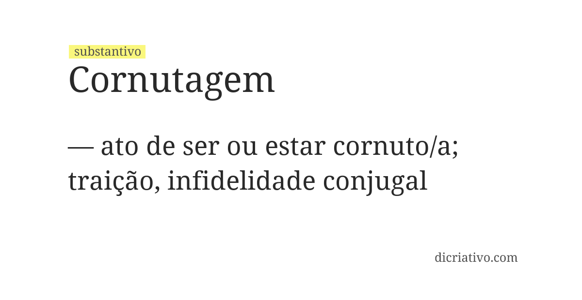 Significado de cornutagem