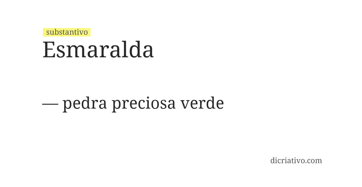 Significado de esmaralda