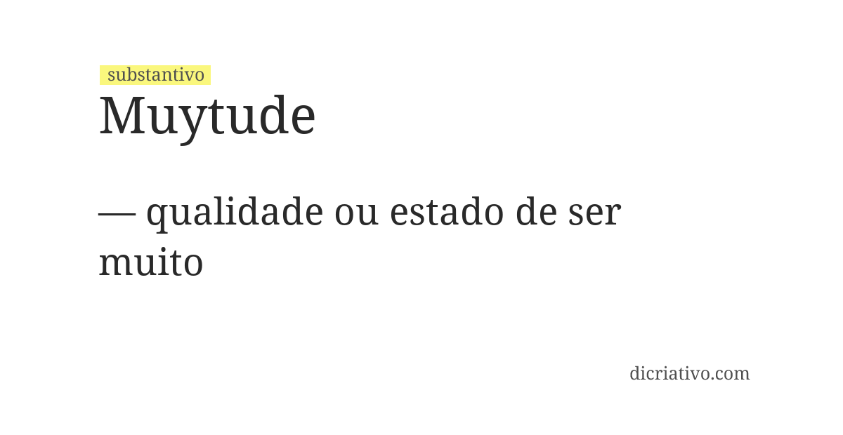 Significado de muytude