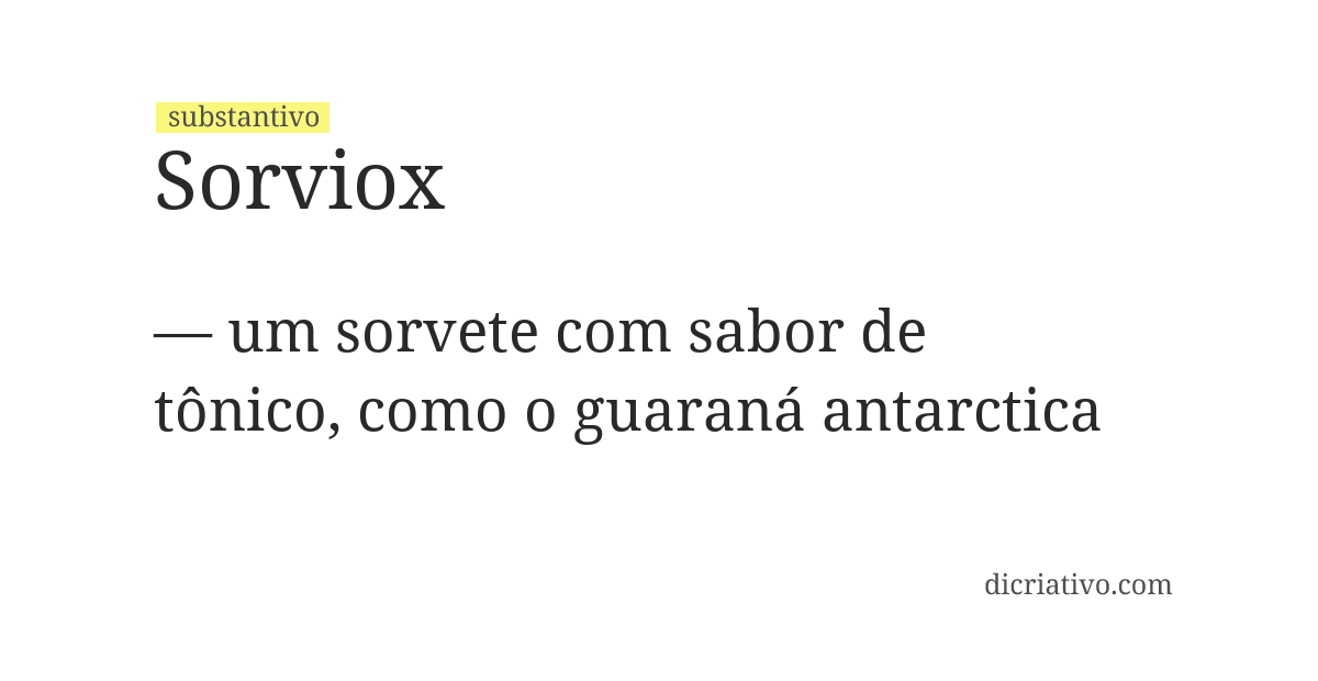 Significado de sorviox