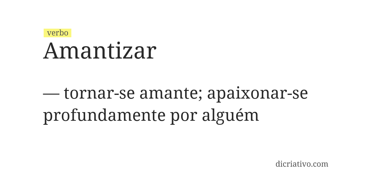 Significado de amantizar