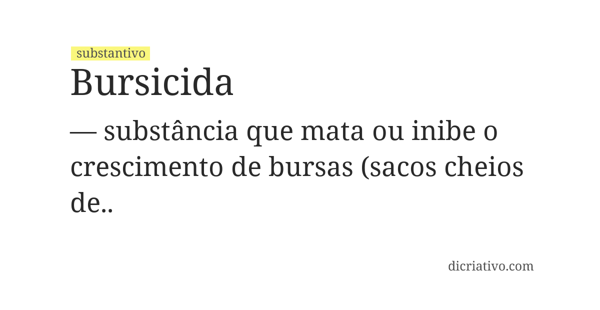 Significado de bursicida