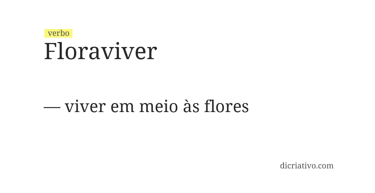 Significado de floraviver