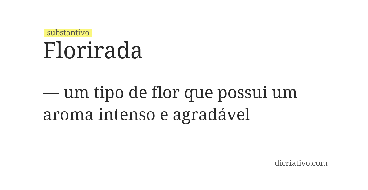 Significado de florirada