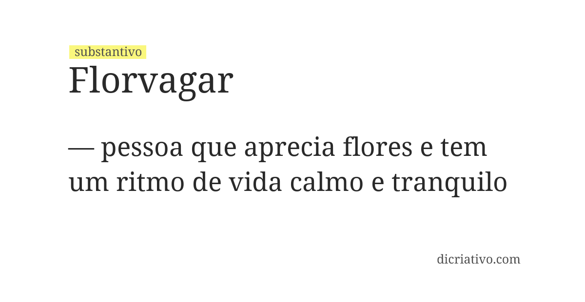 Significado de florvagar