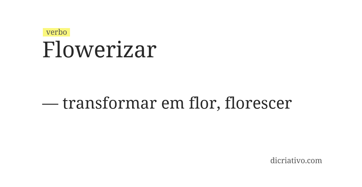 Significado de flowerizar
