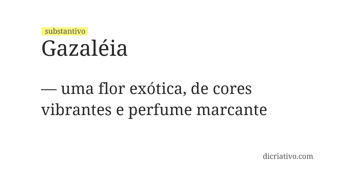 Significado de gazaléia