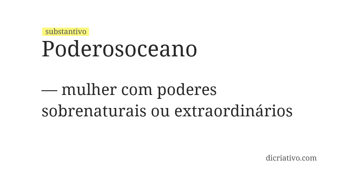 Significado de poderosoceano