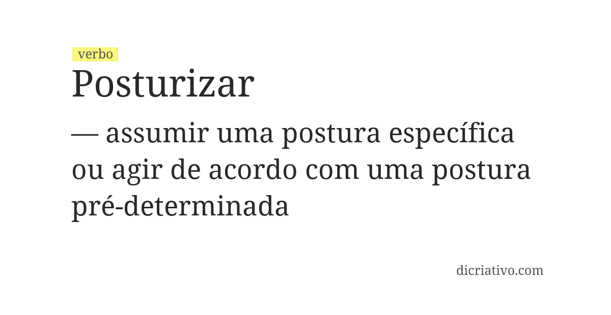 Significado de posturizar