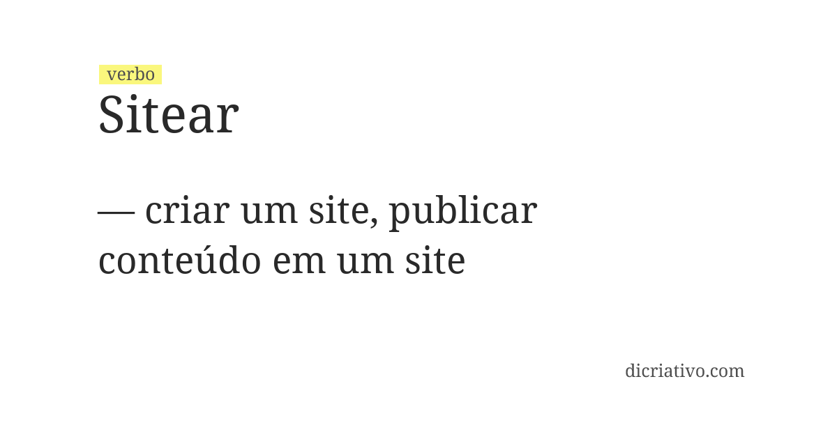 Significado de sitear
