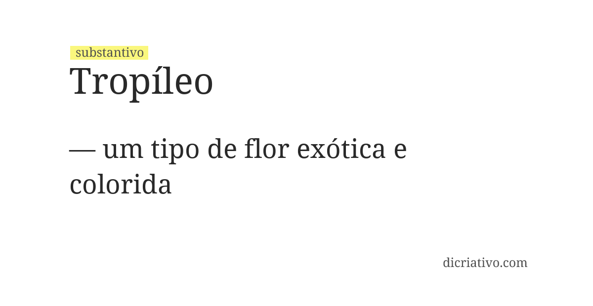 Significado de tropíleo