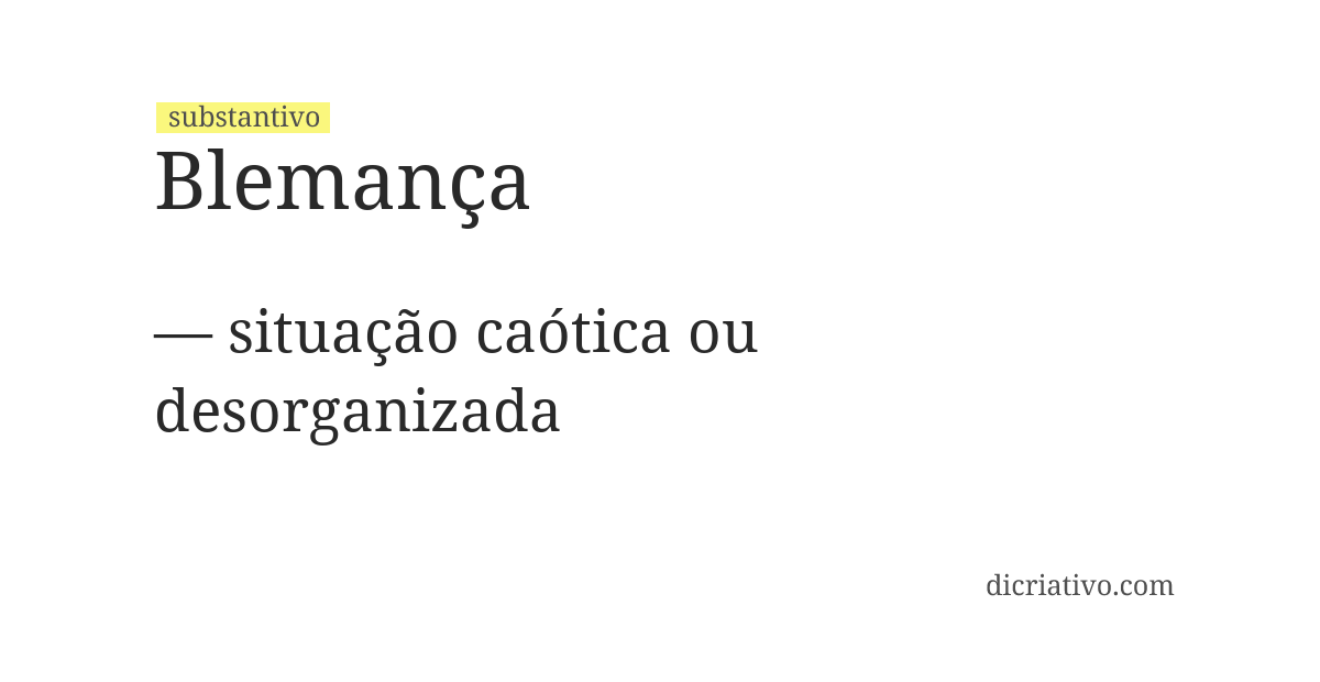 Significado de blemança
