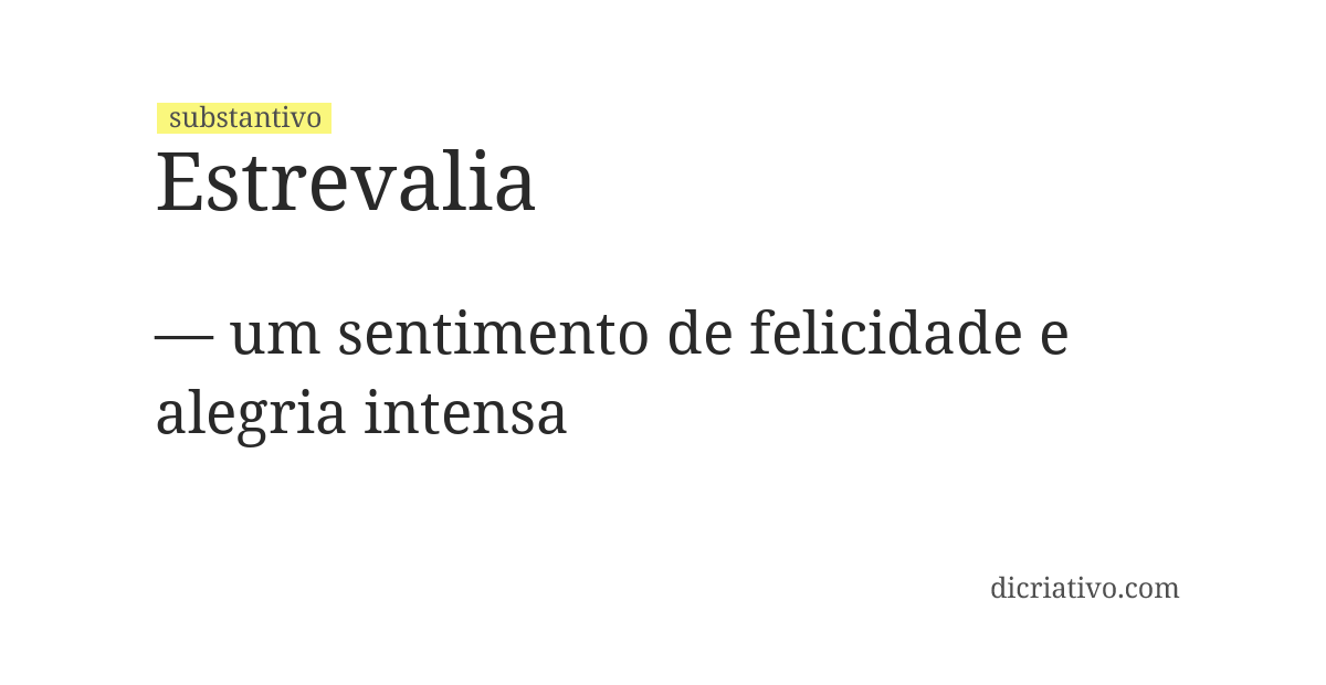 Significado de estrevalia
