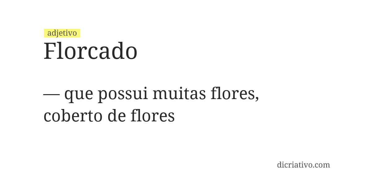 Significado de florcado