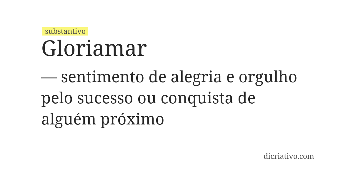 Significado de gloriamar
