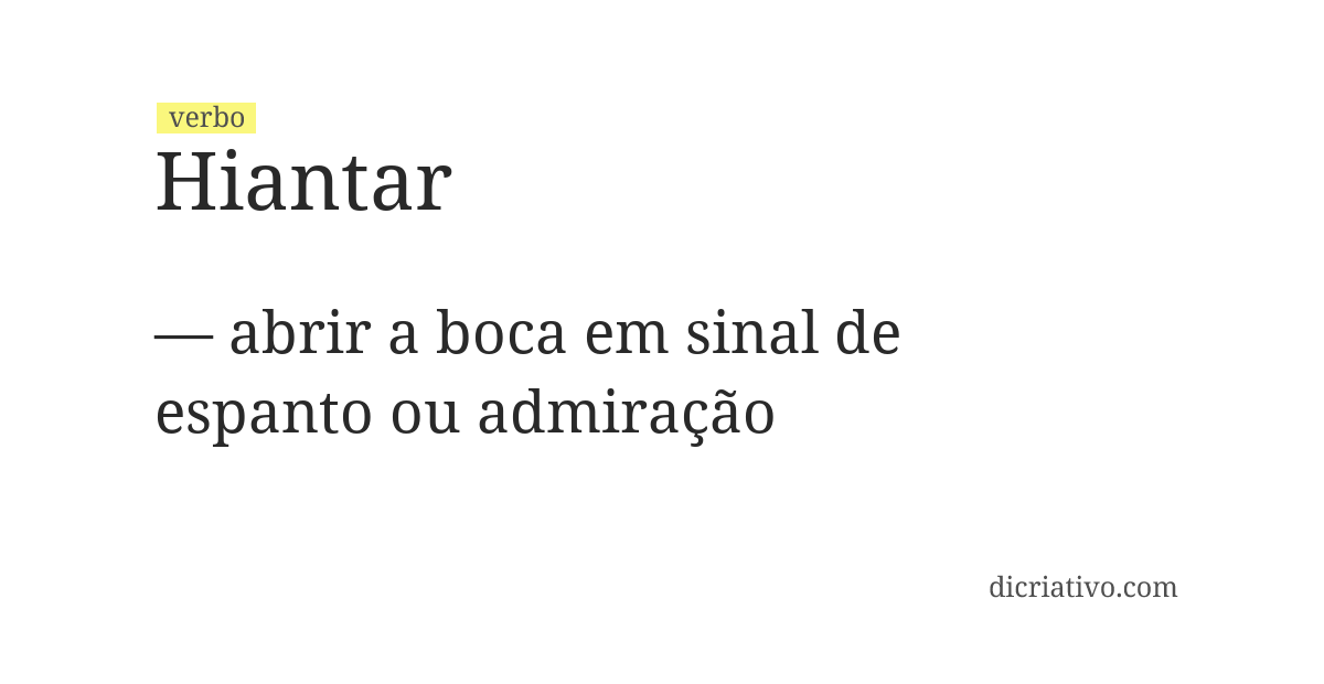 Significado de hiantar