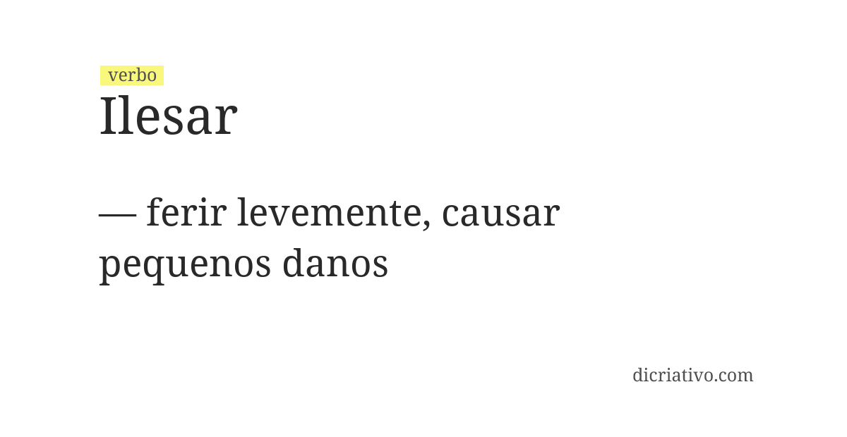 Significado de ilesar