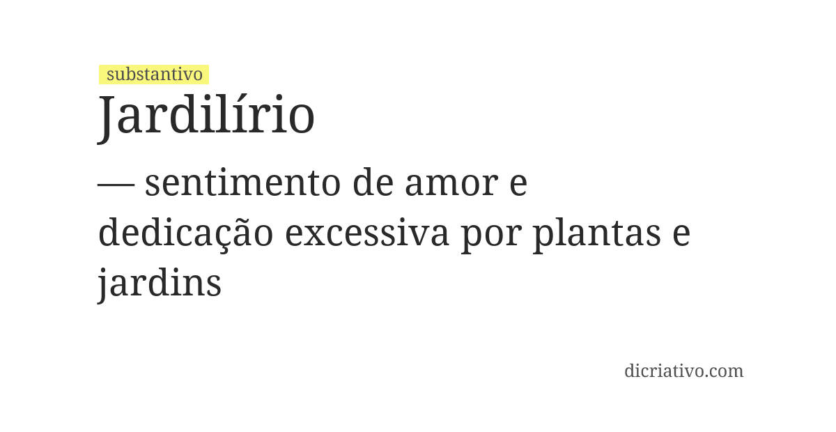 Significado de jardilírio