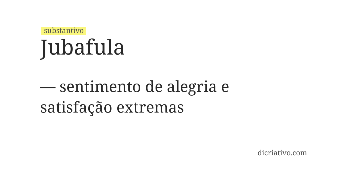 Significado de jubafula