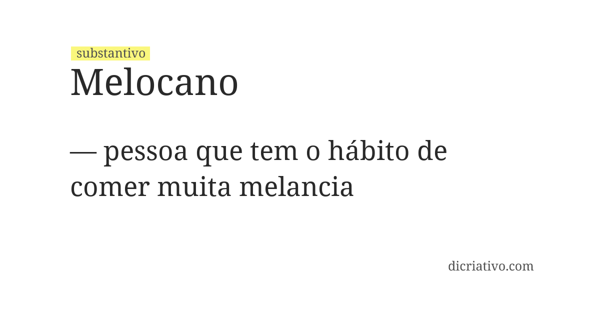 Significado de melocano
