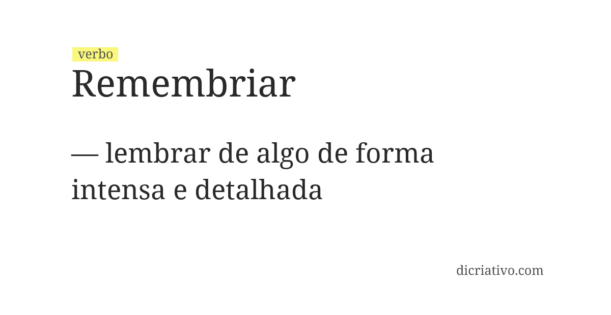Significado de remembriar