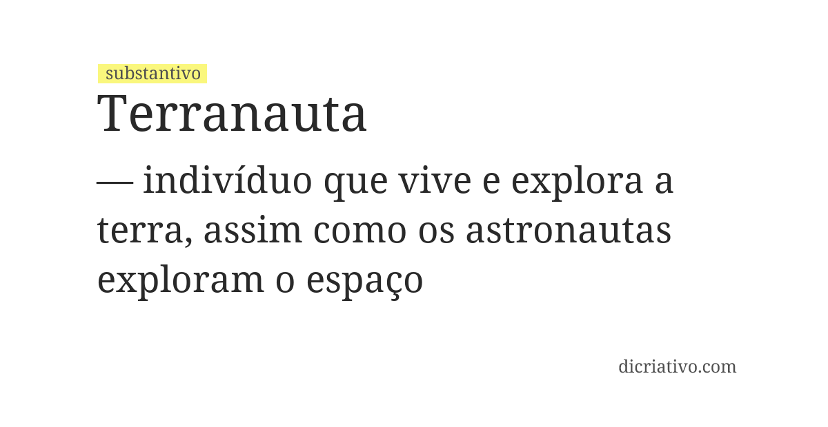 Significado de terranauta