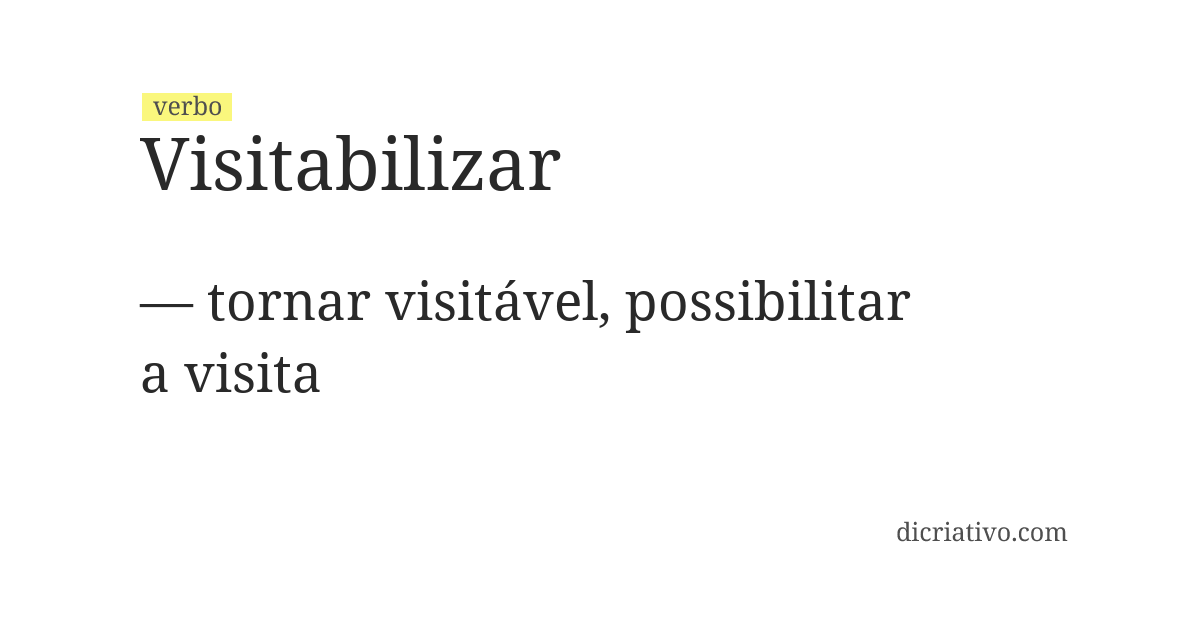Significado de visitabilizar