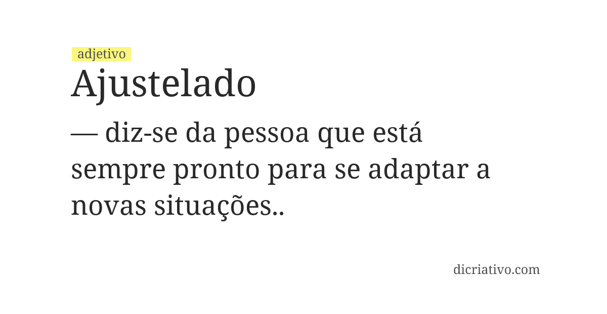 Significado de ajustelado