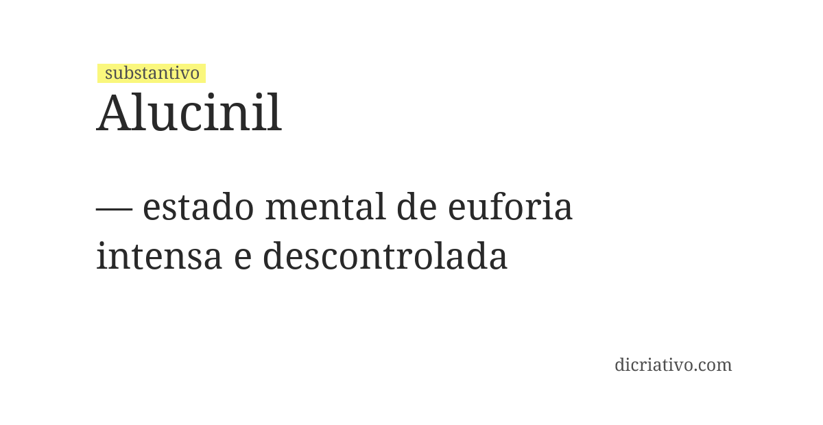 Significado de alucinil