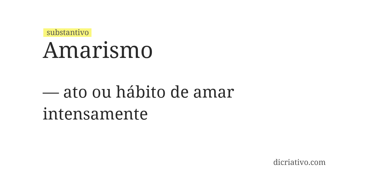 Significado de amarismo
