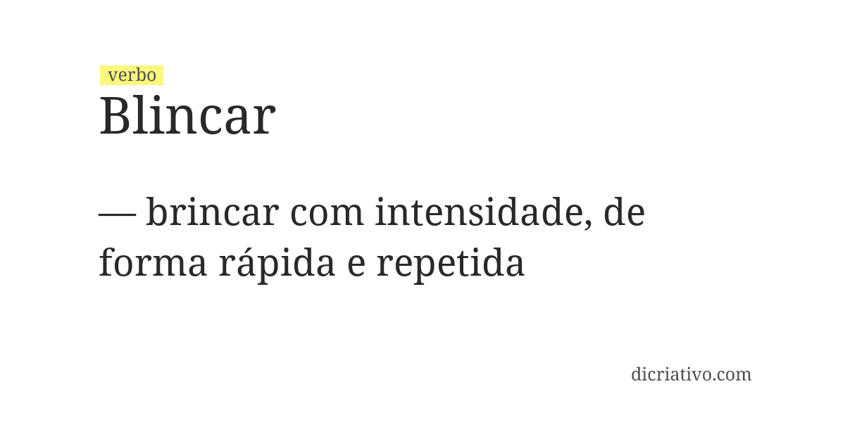 Significado de blincar