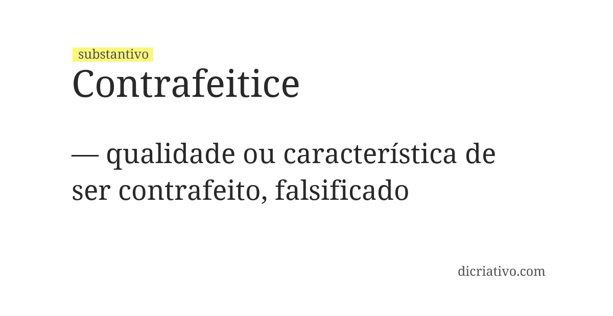 Significado de contrafeitice