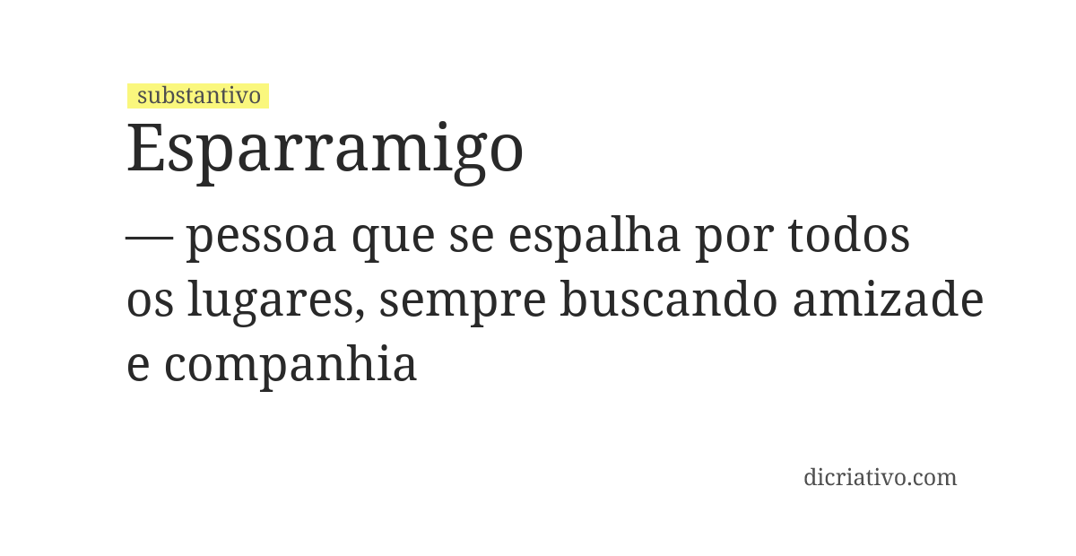 Significado de esparramigo