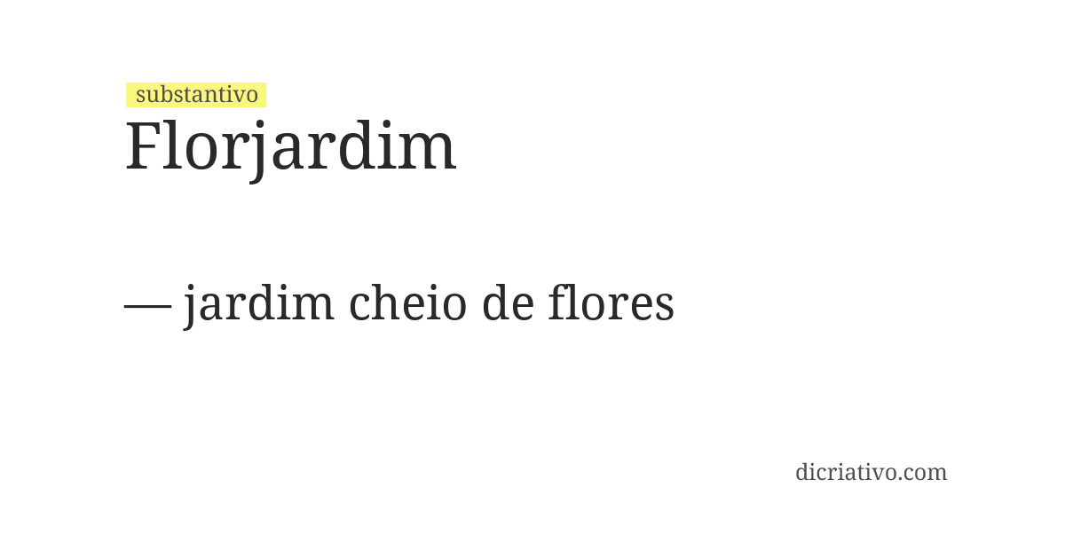 Significado de florjardim