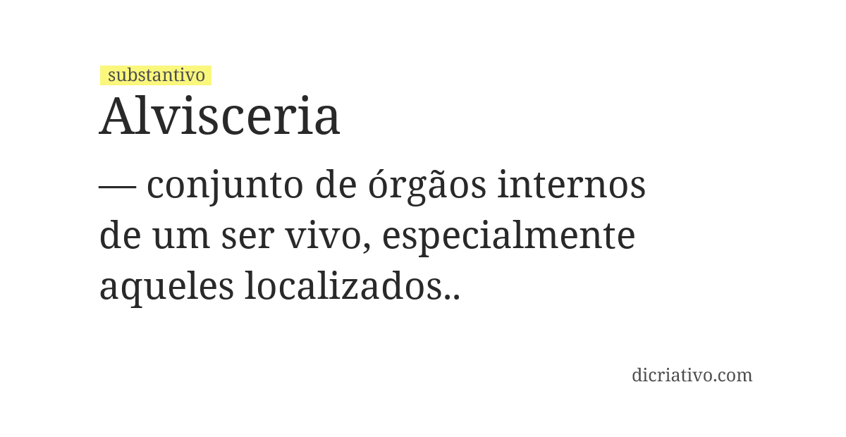 Significado de alvisceria
