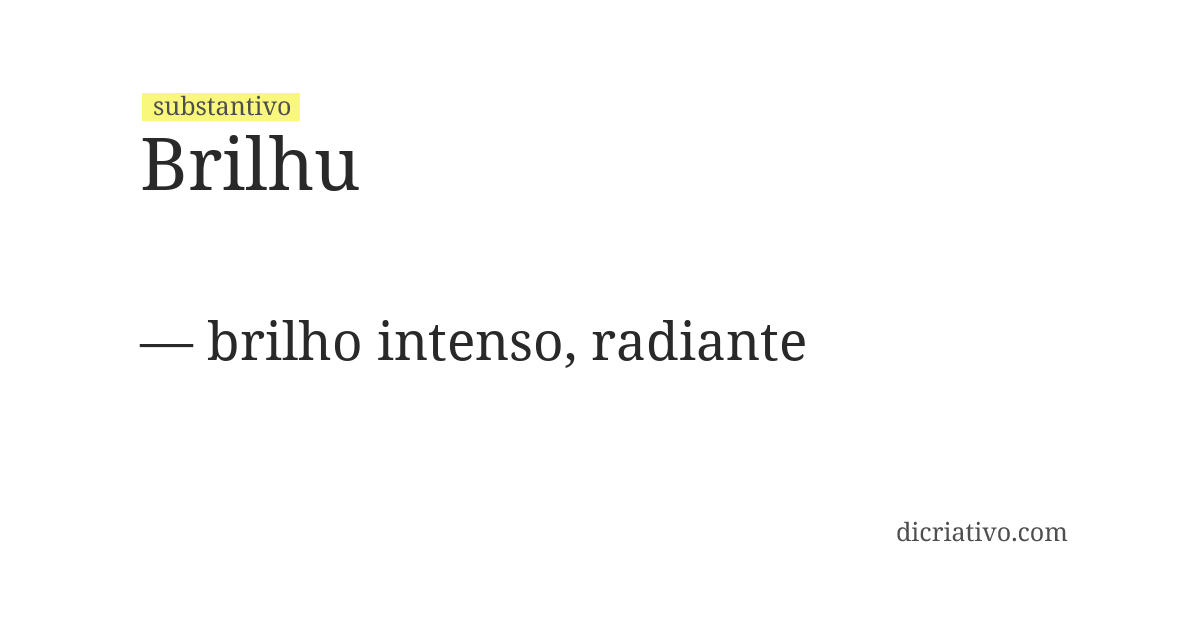Significado de brilhu