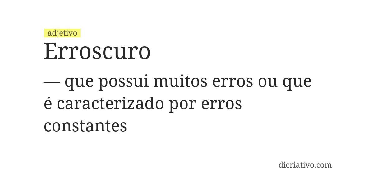 Significado de erroscuro