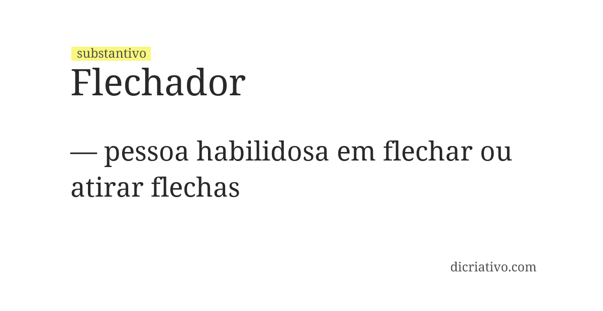 Significado de flechador
