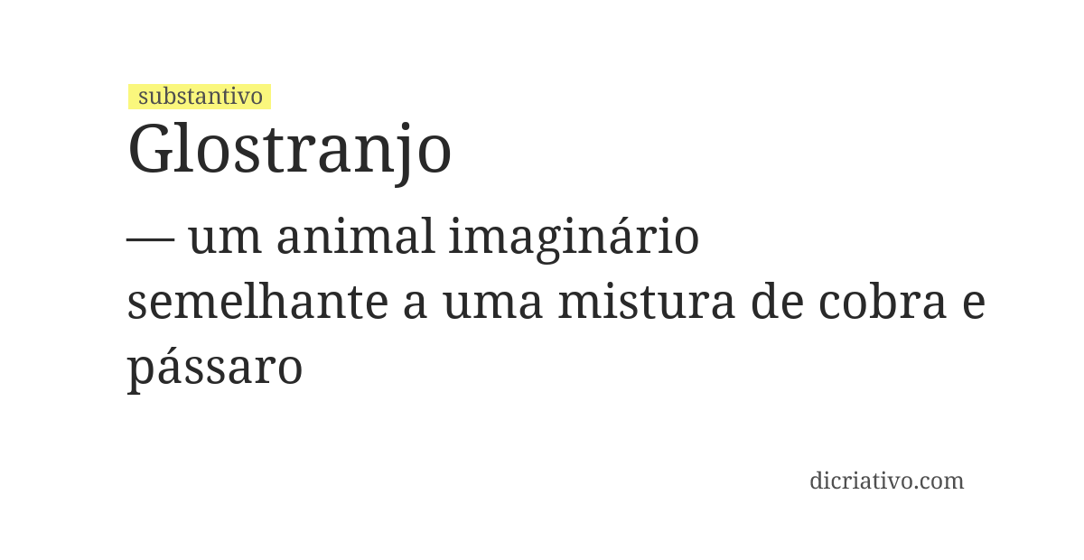 Significado de glostranjo