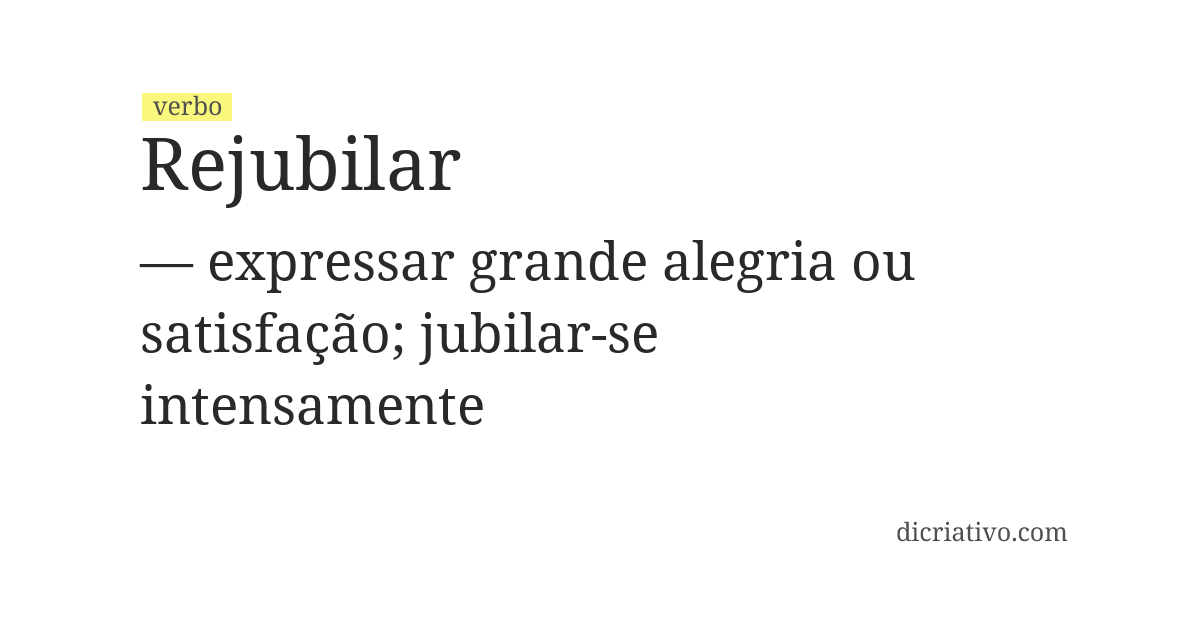 Significado de rejubilar