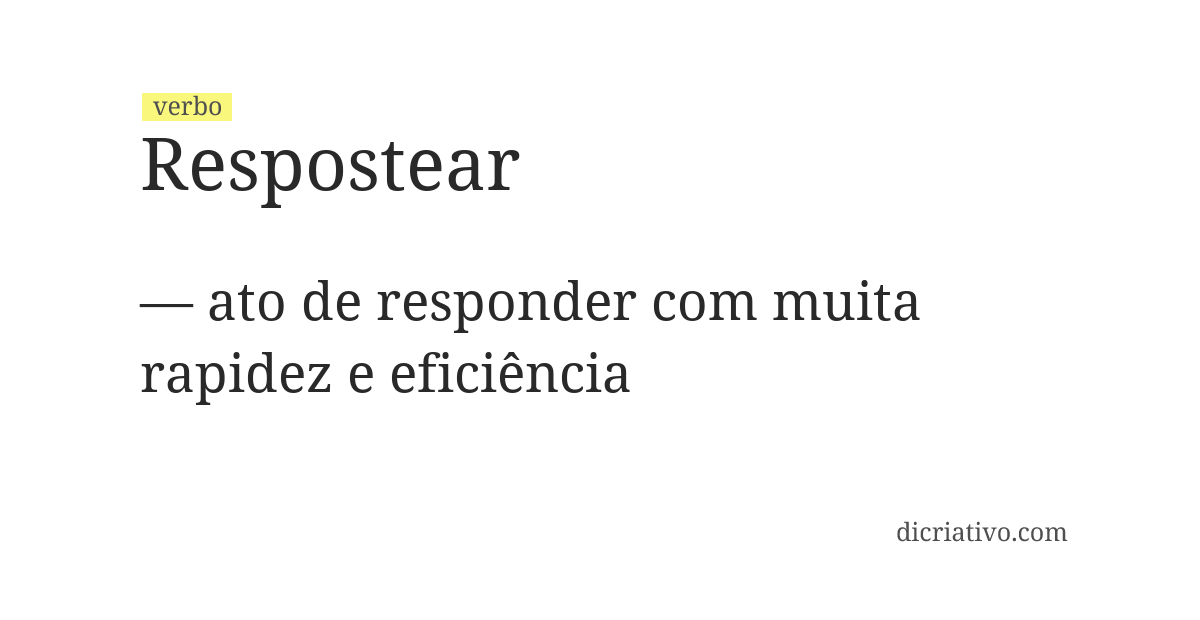 Significado de respostear