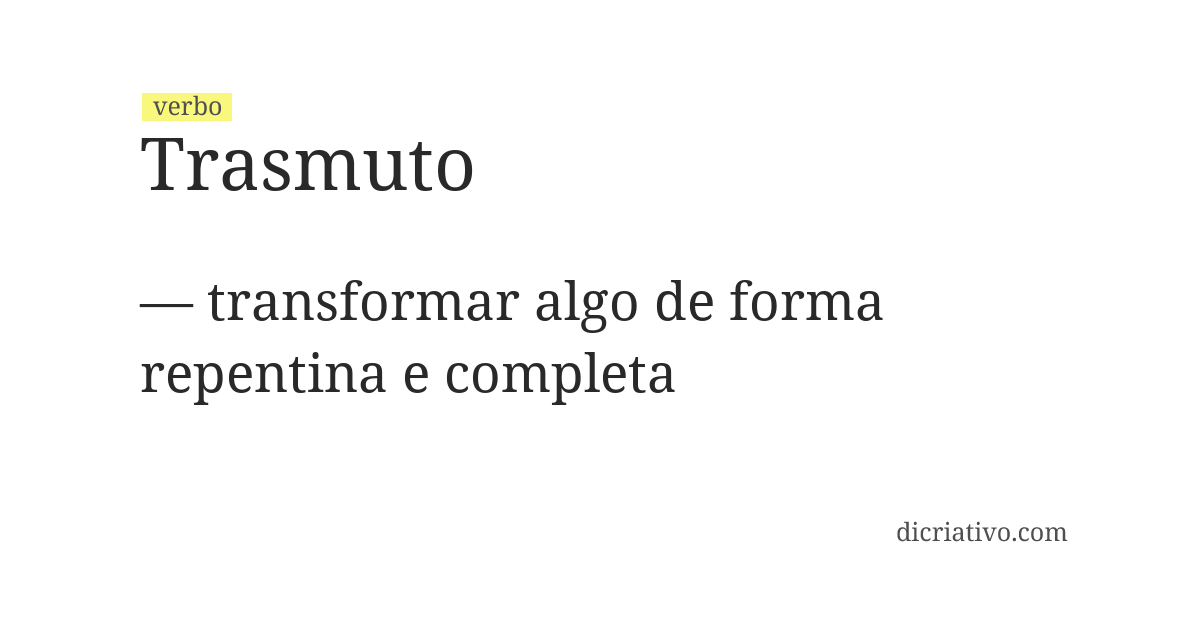 Significado de trasmuto