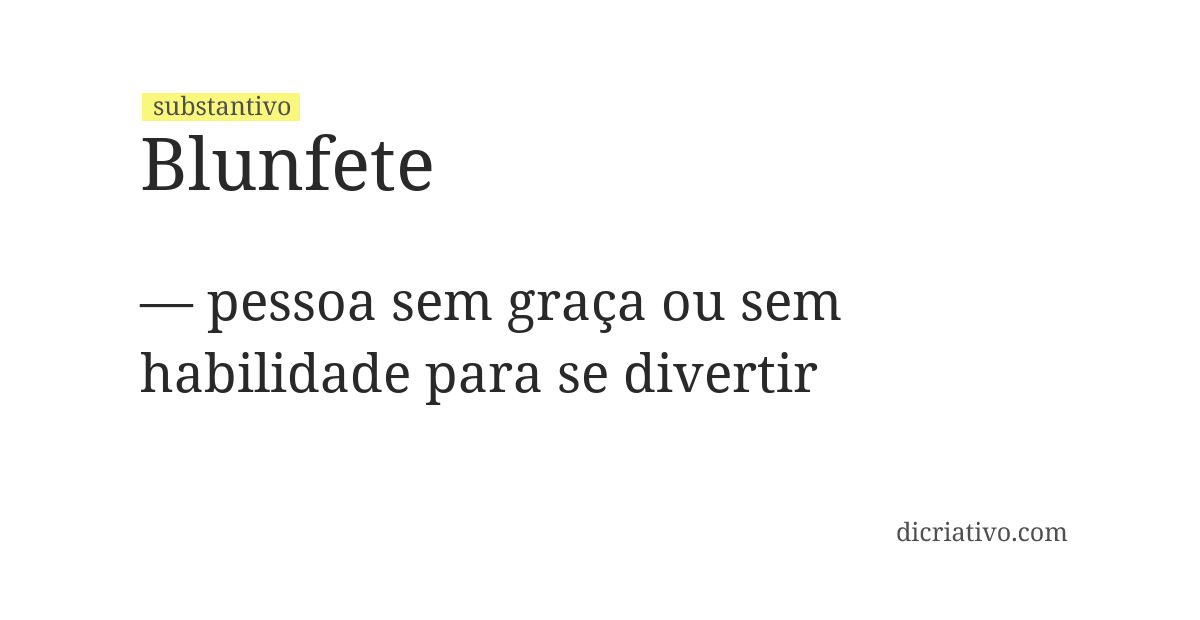 Significado de blunfete