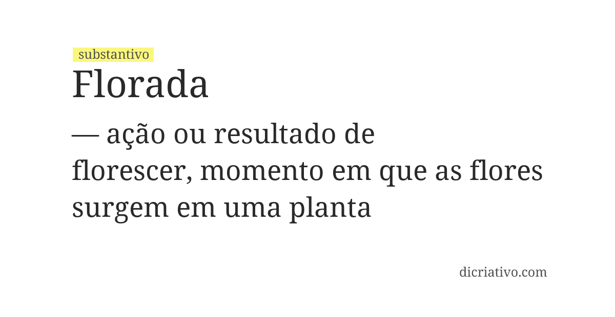 Significado de florada