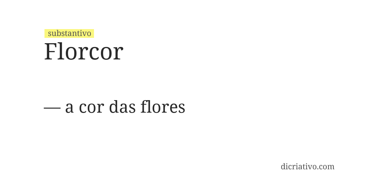 Significado de florcor